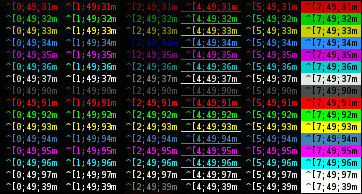 Screenshot of the color_and_formatting.sh script